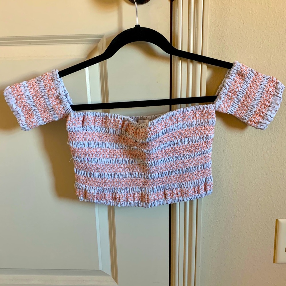 Off the shoulder crop top